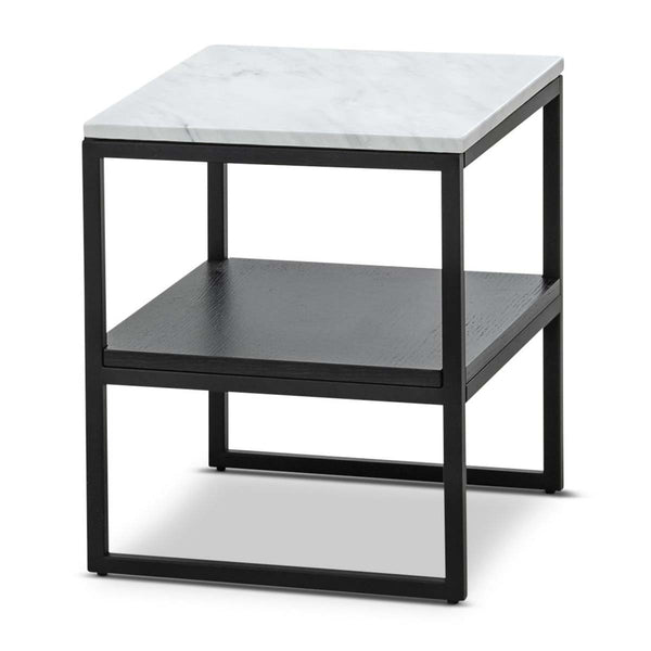 Life Interiors Zara Marble Square Shelf Coffee Table
