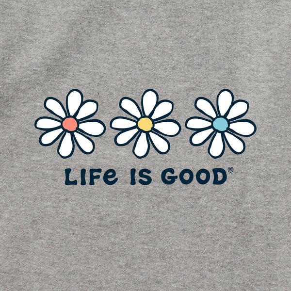 Life Is Good Adult Unisex 3 Daisies Every Wear Crew Sweatshirt