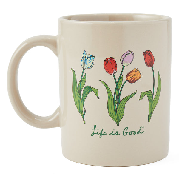 life is good Adult Unisex 3 Genuine Tulips Jake's Mug