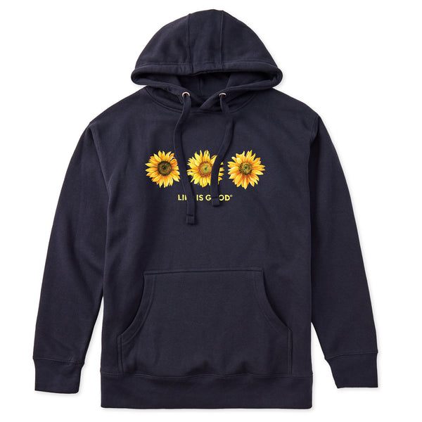 life is good Adult Unisex 3 Sunflowers Every Wear Hoodie Sweatshirt