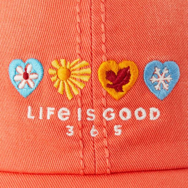 Life Is Good Adult Unisex 365 Hearts Sunwashed Chill Cap