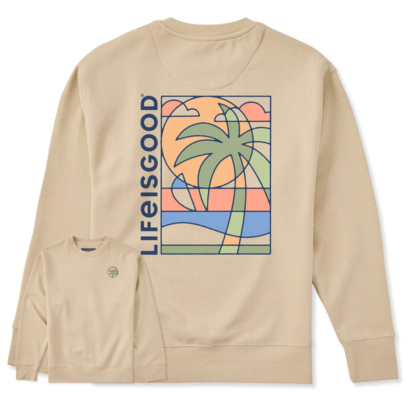 life is good Adult Unisex Abstract Beach Every Wear Crew Sweatshirt