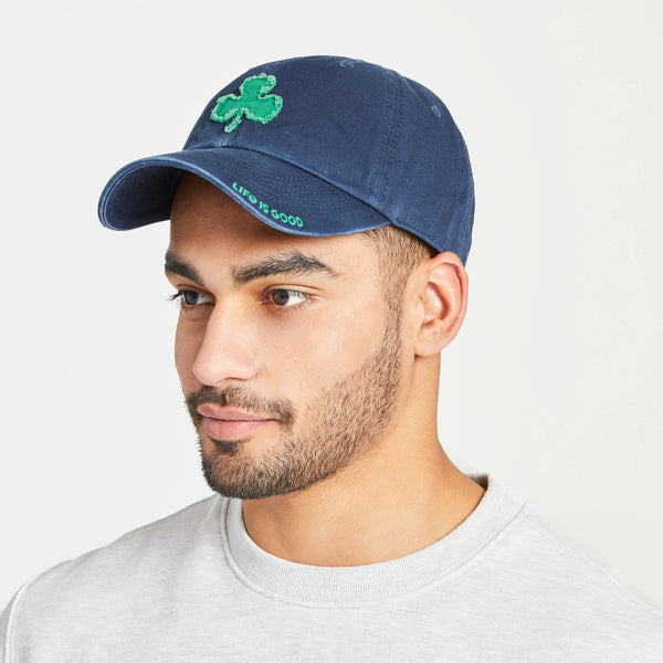 life is good Adult Unisex Applique Shamrock Tattered Chill Cap