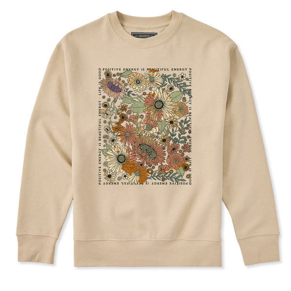 life is good Adult Unisex Beautiful Energy Tie Dye Every Wear Crew Sweatshirt