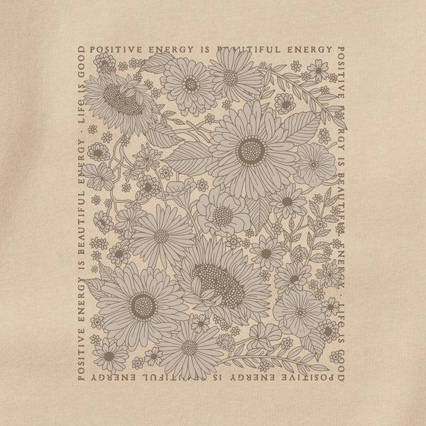 Life Is Good Adult Unisex Beautiful Energy Wildflowers Every Wear Crew Sweatshirt