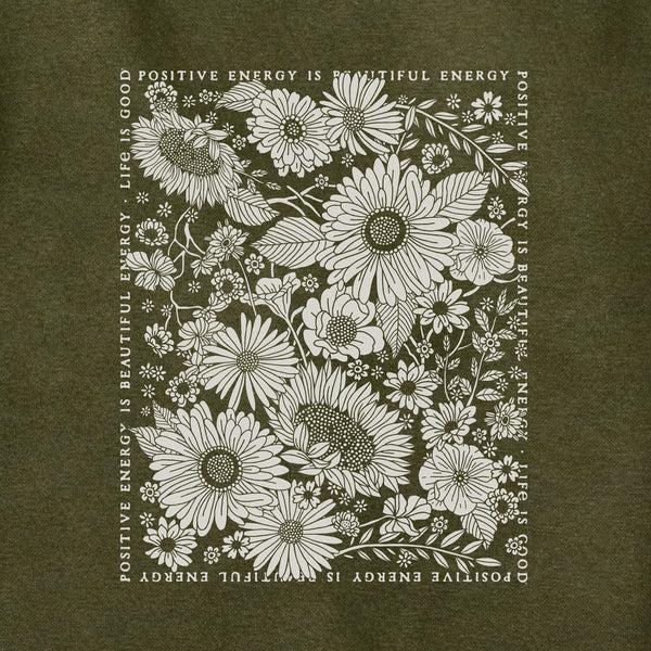 Life Is Good Adult Unisex Beautiful Energy Wildflowers Every Wear Hoodie Sweatshirt