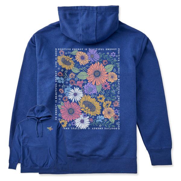Life Is Good Adult Unisex Beautiful Energy Wildflowers Every Wear Hoodie Sweatshirt