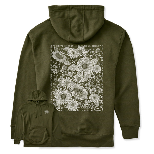 life is good Adult Unisex Beautiful Energy Wildflowers Every Wear Hoodie Sweatshirt