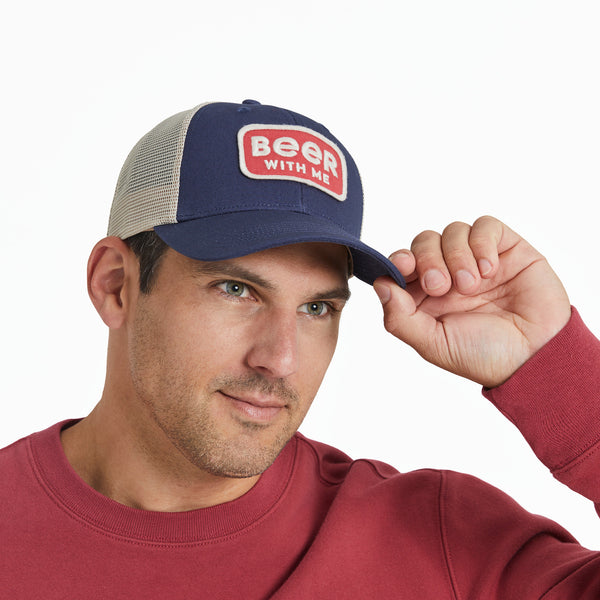 Life Is Good Adult Unisex Beer With Me Patch Trucker