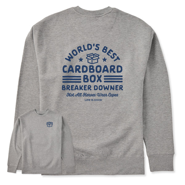 Life Is Good Adult Unisex Cardboard Box Breaker Downer Every Wear Crew Sweatshirt