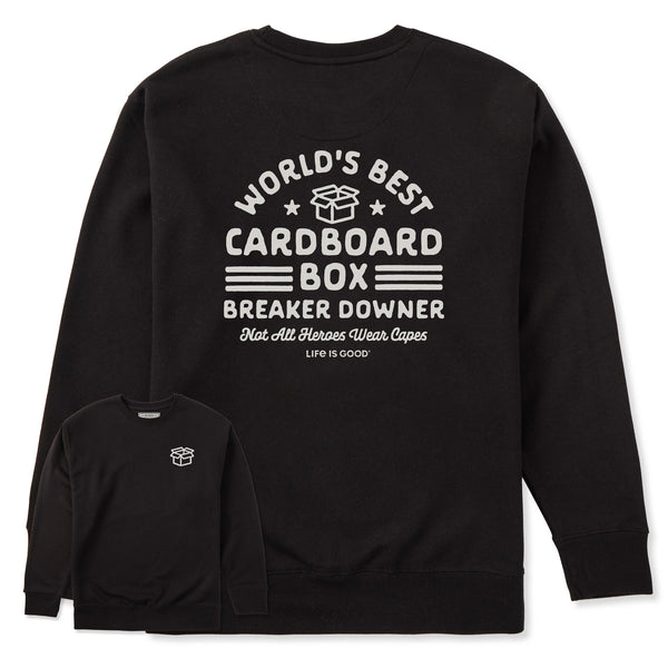 life is good Adult Unisex Cardboard Box Breaker Downer Every Wear Crew Sweatshirt