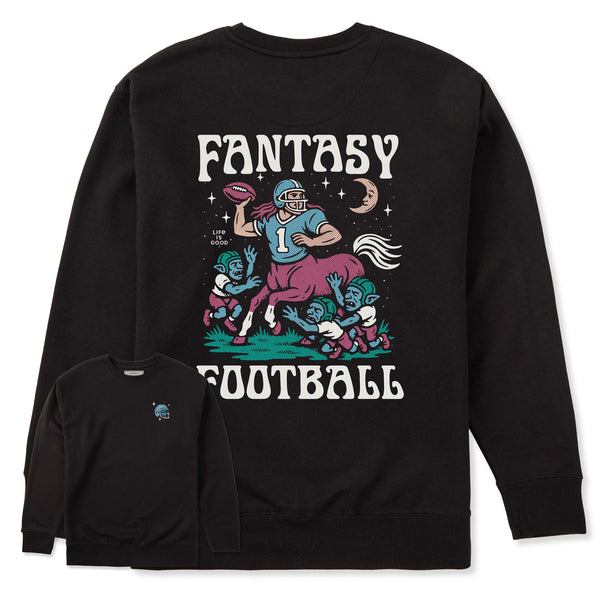 life is good Adult Unisex Centaur Fantasy Football Every Wear Crew Sweatshirt