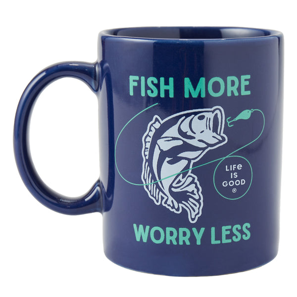 life is good Adult Unisex Clean Fish More Bass Jake's Mug