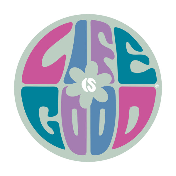 life is good Adult Unisex Daisy Circle Tie Dye Magnet