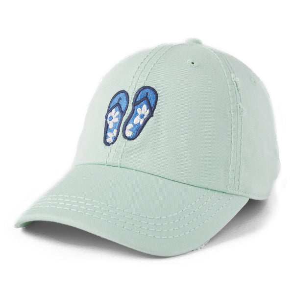 life is good Adult Unisex Daisy Flip Flops Sunwashed Chill Cap