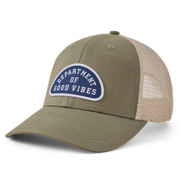life is good Adult Unisex Dept. of Good Vibes Patch Trucker