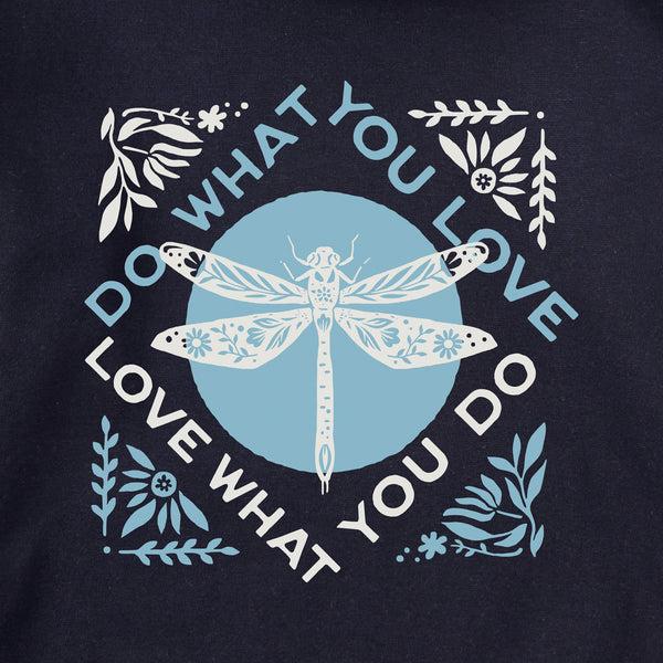 Life Is Good Adult Unisex Do What You Love Dragonfly Every Wear Crew Sweatshirt