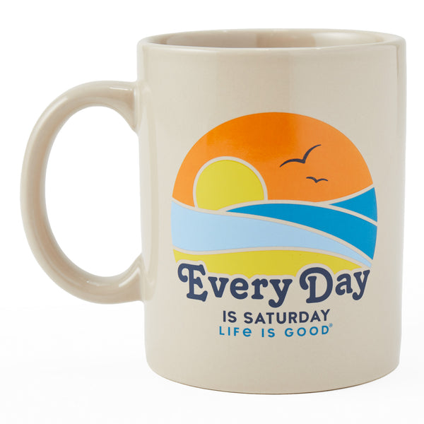 life is good Adult Unisex Every Day is Saturday Ocean Sun Jake's Mug