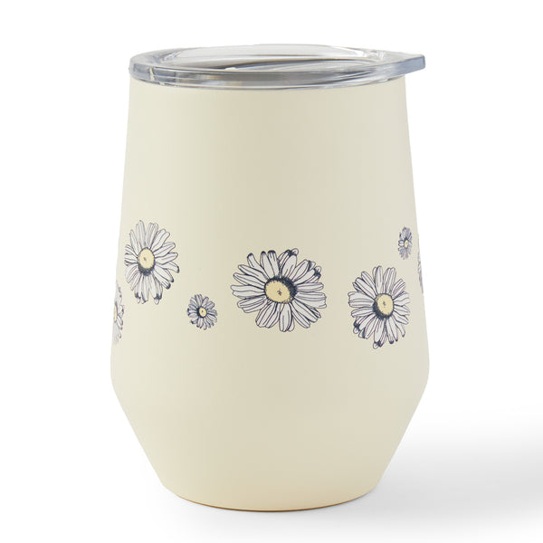 life is good Adult Unisex Falling Daisies 10 oz. Wine Tumbler