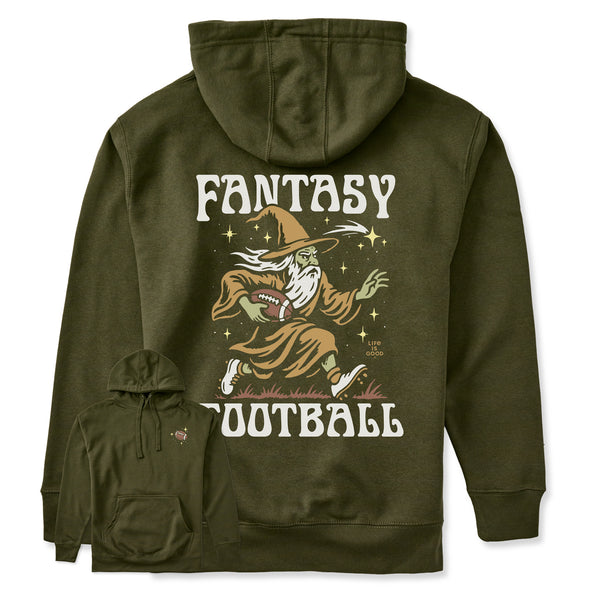 life is good Adult Unisex Fantasy Football Wizard Every Wear Hoodie Sweatshirt