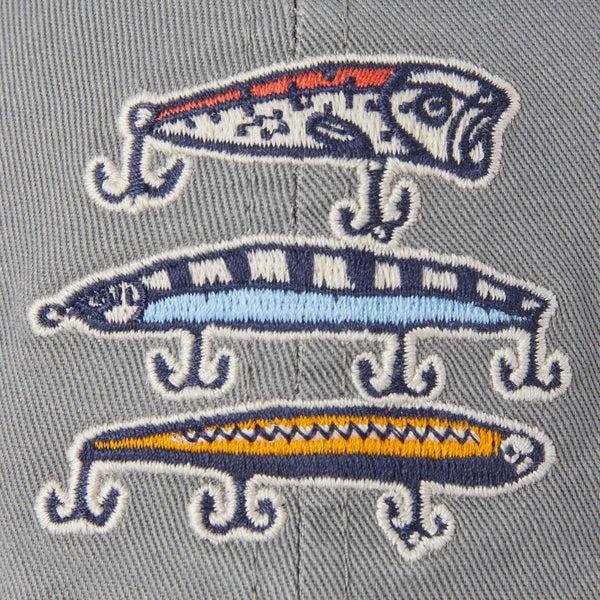 Life Is Good Adult Unisex Fish More Worry Less Hooks And Tackle Chill Cap