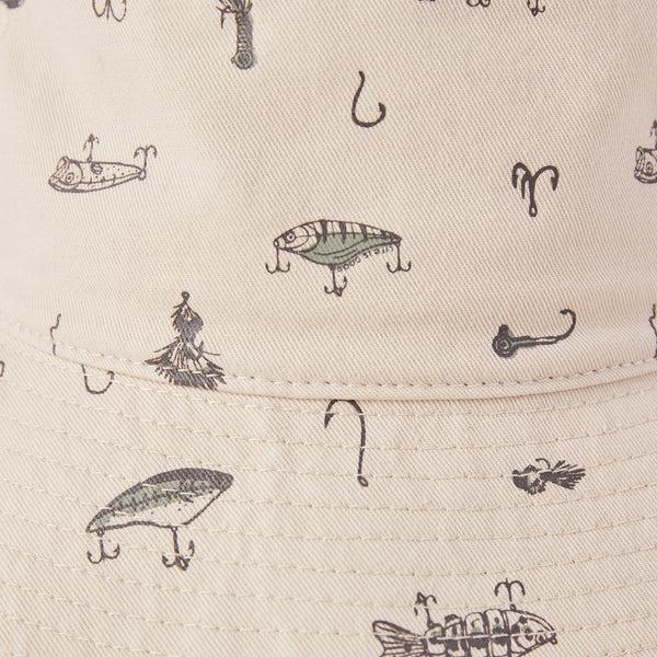 Life Is Good Adult Unisex Fish Tackle Box Pattern Bucket Hat