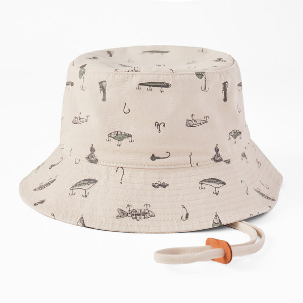 life is good Adult Unisex Fish Tackle Box Pattern Bucket Hat