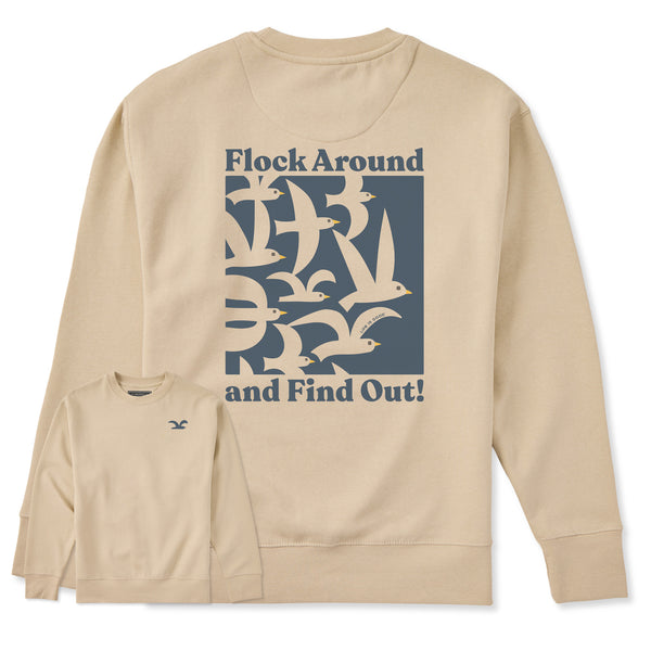 life is good Adult Unisex Flock Around and Find Out Every Wear Crew Sweatshirt