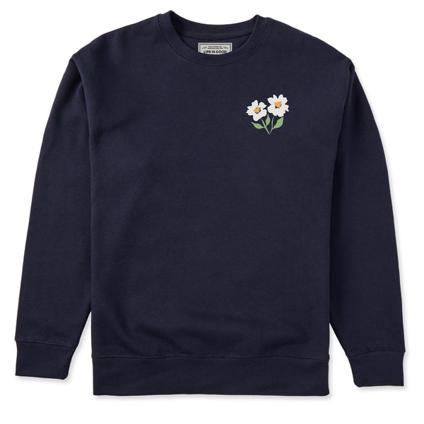 life is good Adult Unisex Flower Duo Every Wear Crew Sweatshirt