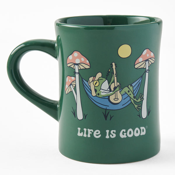 life is good Adult Unisex Frog Guitar Hammock Diner Mug