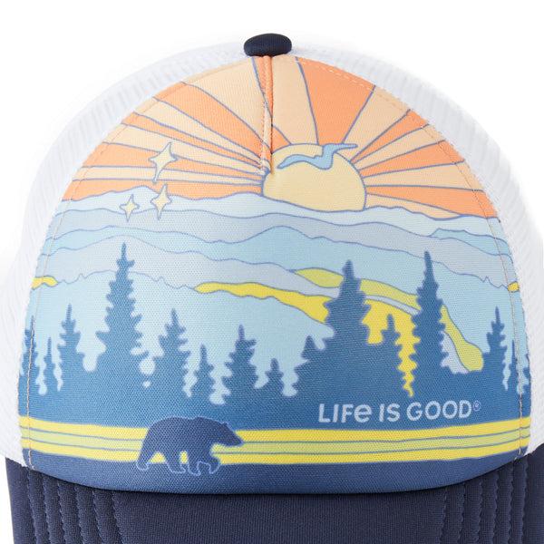 Life Is Good Adult Unisex Great Smoky Mountains Poster Trucker Hat