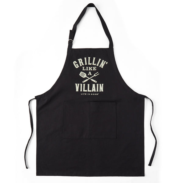 life is good Adult Unisex Grillin' Like a Villain Essential Apron