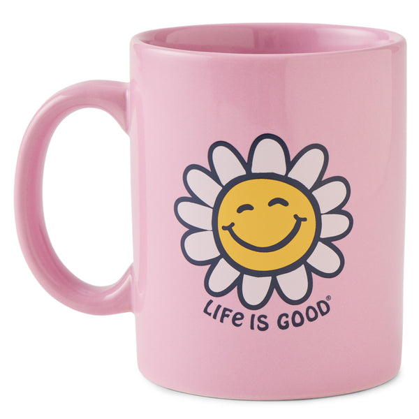 life is good Adult Unisex Happy Smile Daisy Jake's Mug