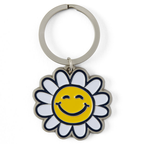 life is good Adult Unisex Happy Smile Daisy Kind Keychain