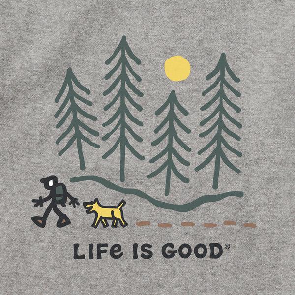 Life Is Good Adult Unisex Hiking Through The Woods Every Wear Hoodie Sweatshirt