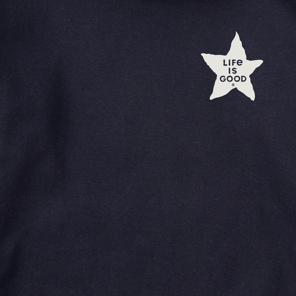 Life Is Good Adult Unisex Home Of The Brave Raggedy Flag Every Wear Crew Sweatshirt