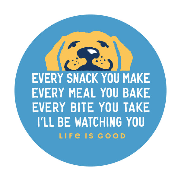 life is good Adult Unisex I'll Be Watching You Yellow Lab Magnet