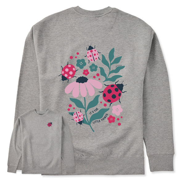 life is good Adult Unisex It's the Little Ladybug Things Every Wear Crew Sweatshirt