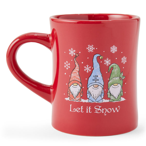 life is good Adult Unisex Let it Snow Gnomes Diner Mug