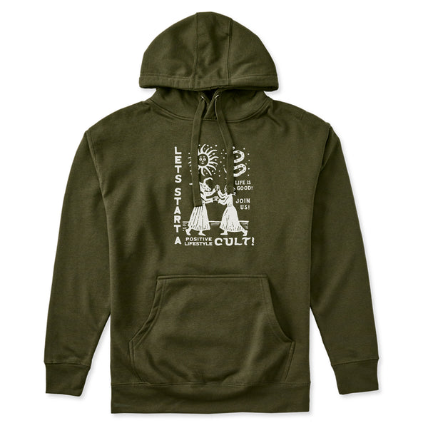 life is good Adult Unisex Let's Start a Cult Every Wear Hoodie Sweatshirt