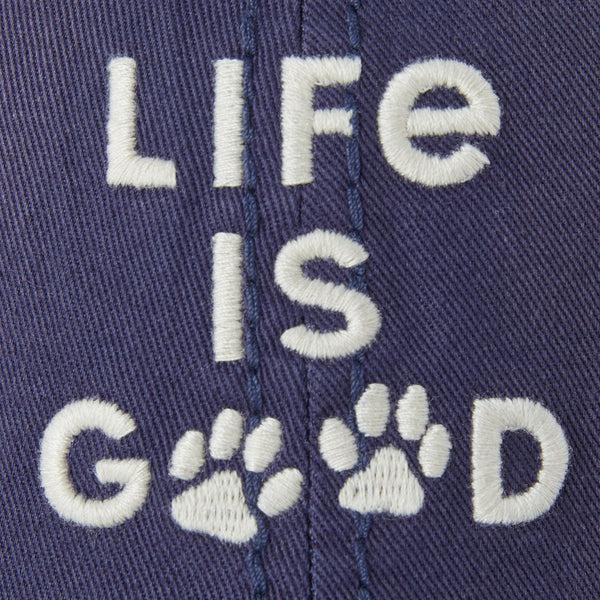 Life Is Good Adult Unisex Life Is Good Paw Print Sunwashed Chill Cap