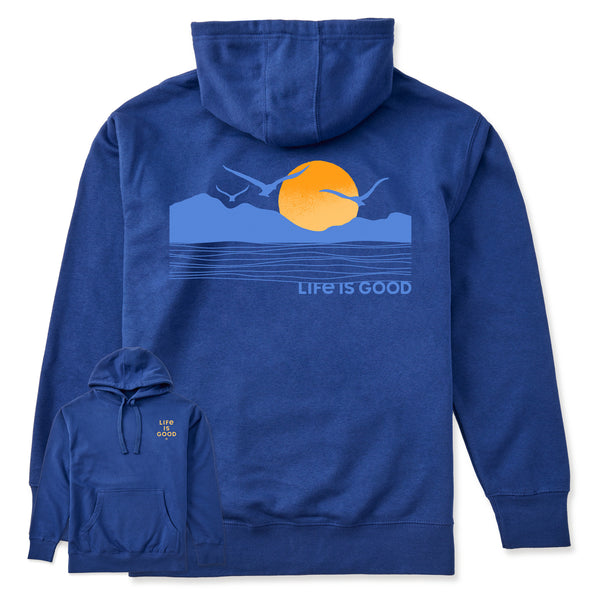 life is good Adult Unisex Life is Good Sunset Birds Every Wear Hoodie Sweatshirt
