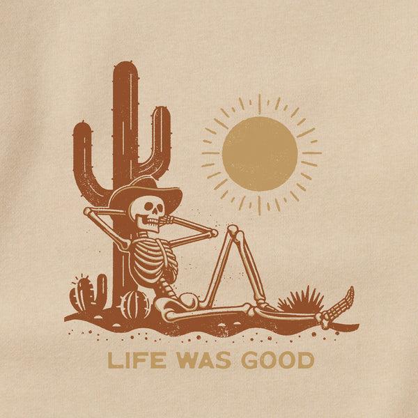 Life Is Good Adult Unisex Life Was Good Cowboy Skull Every Wear Crew Sweatshirt