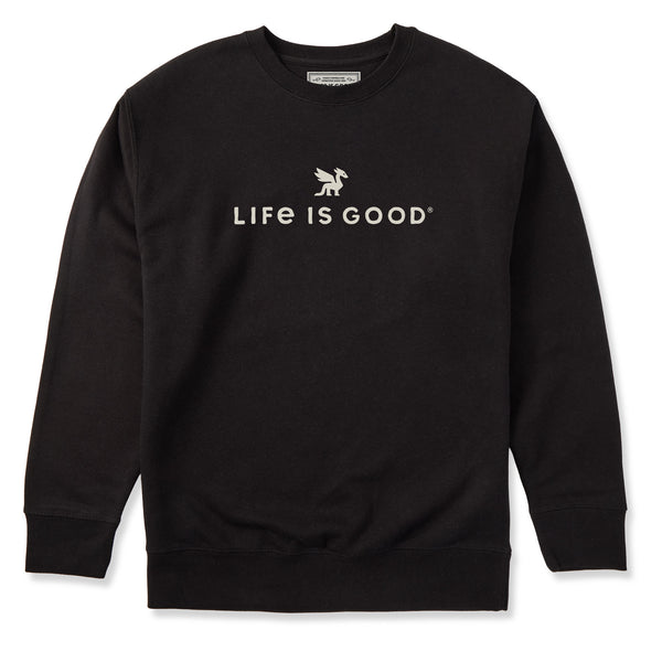 life is good Adult Unisex LIG Dragon Logo Every Wear Crew Sweatshirt