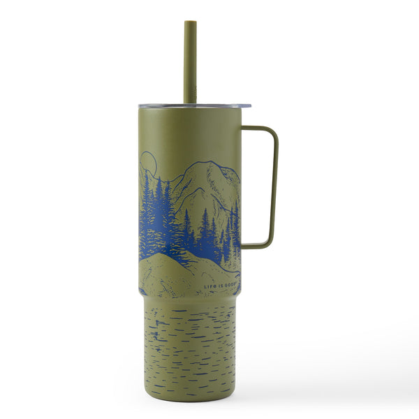 life is good Adult Unisex LIG Great Outdoors Landscape 32 oz. Cup and Straw