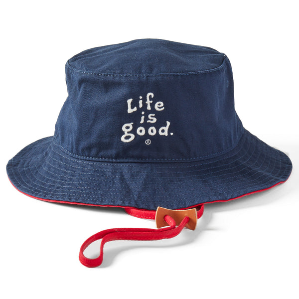 Life Is Good Adult Unisex LIG Vintage Wordmark Stacked Bucket Hat