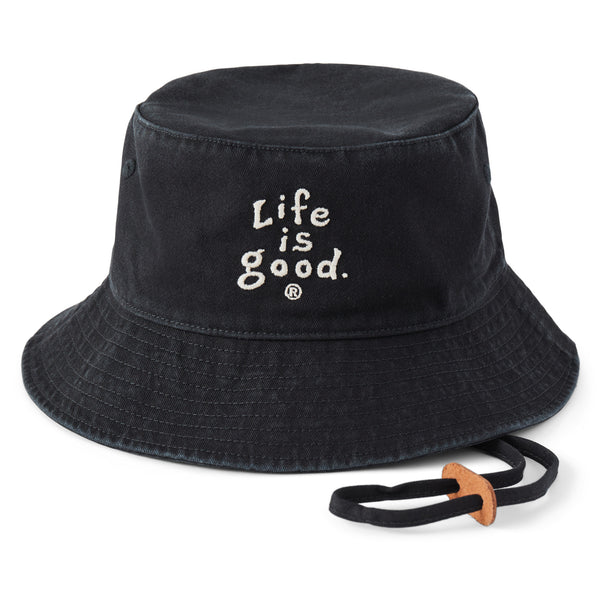 life is good Adult Unisex LIG Vintage Wordmark Stacked Bucket Hat