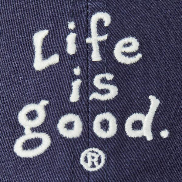 Life Is Good Adult Unisex LIG Vintage Wordmark Stacked Chill Cap