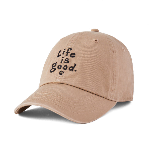 Life Is Good Adult Unisex LIG Vintage Wordmark Stacked Chill Cap