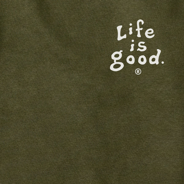 Life Is Good Adult Unisex LIG Vintage Wordmark Stacked Every Wear Hoodie Sweatshirt